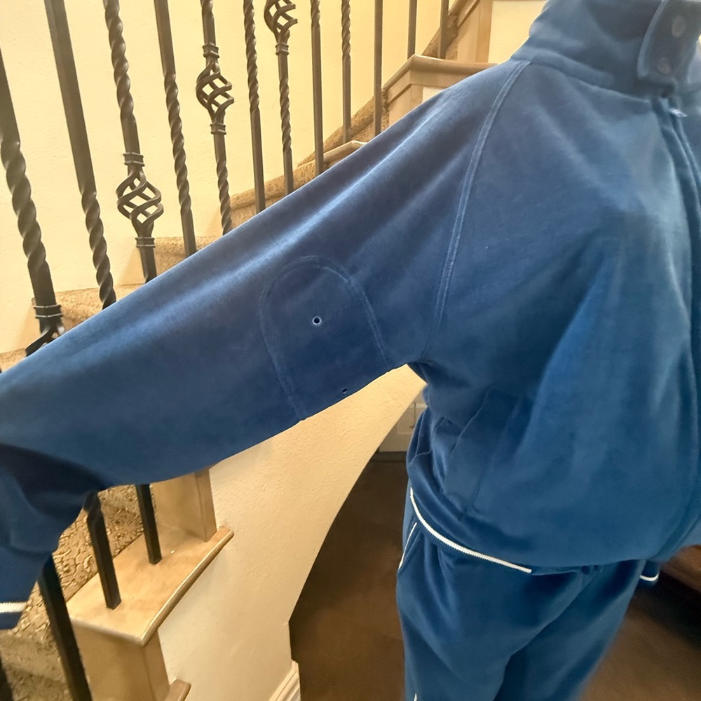 RARE Vintage Christian Dior Monsieur Blue Soft Velour Track Suit 80s-90’s - Picture 4 of 16